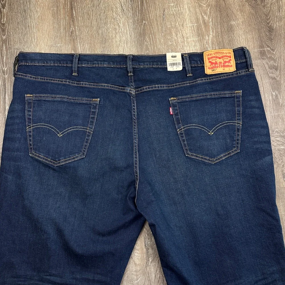 NEW Levis 541 Athletic Taper Jeans Mens 48x32 Dark Wash Stretch Big and Tall